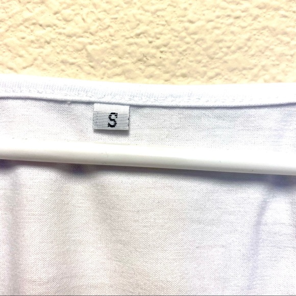 White wrap style tank top, PRETTY! Sz SM - Picture 6 of 11